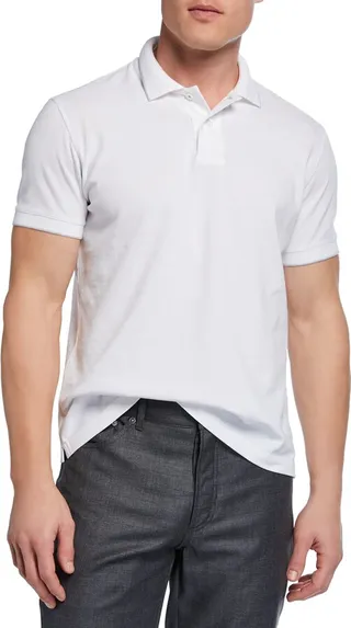 Men's Solid Pique Polo Shirt
