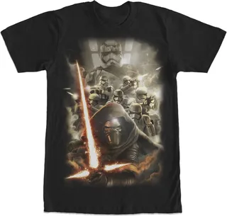 Men's Star Wars The Force Awakens The First Order Reinforcements T-Shirt - Black - Medium