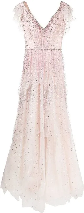 Sequin Embellished Tulle Gown