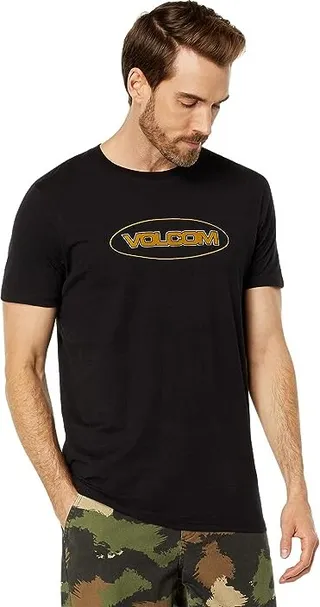 Volcom Dial Up Short Sleeve Tee (Black) Men's Clothing