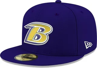 Men's Purple Baltimore Ravens Omaha Lettermark 59FIFTY Fitted Hat