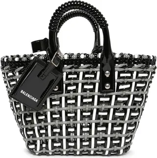 XS Bistro Basket Bag Black and White