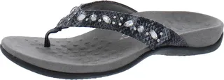 Lucia Snk Womens Snake Print Flat Thong Sandals