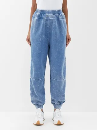 Acid-washed Cotton-fleece Track Pants