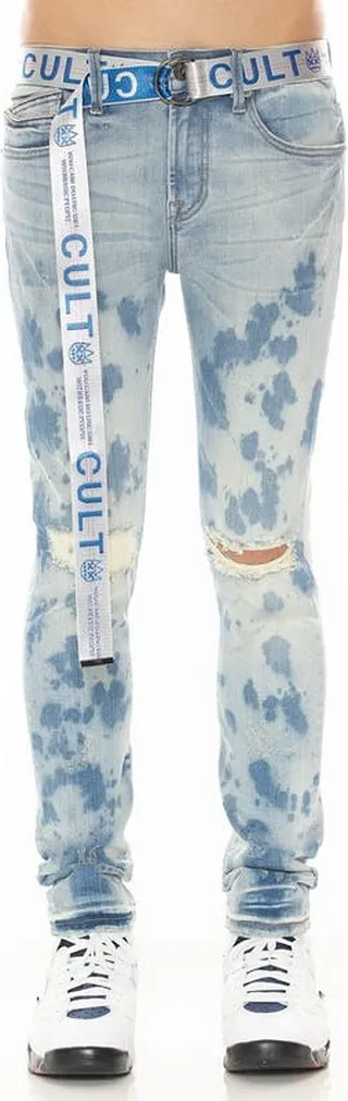 Cult of Individuality Punk Super Skinny Jeans In Tibet - Blue