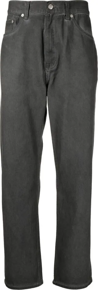 Mid-Rise Straight-Leg Trousers