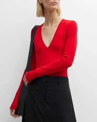 VB Body Deep V-Neck Bodysuit