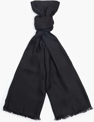 Frayed modal-blend scarf
