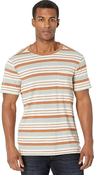 Toad&Co Grom Hemp Short Sleeve Tee (Salt 70s Stripe) Men's T Shirt