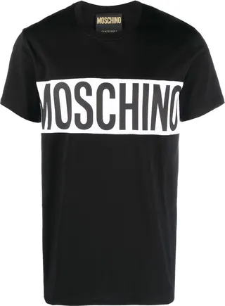 Black Logo Print Organic Cotton T-Shirt