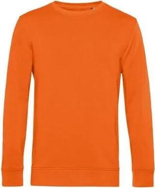 B&C B&C Mens Organic Crew Neck Sweat (Pure Orange) - Orange