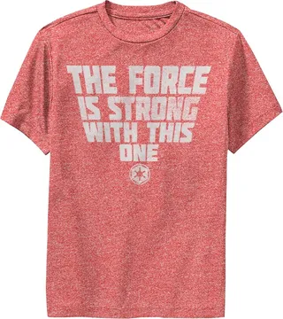 Boy's Star Wars Force is Strong With This One Performance Tee - Red Heather - Medium