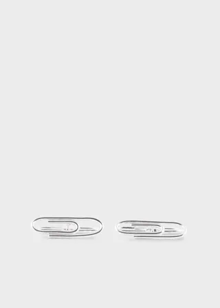 Silver 'Paperclip' Cufflinks