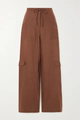 Faithfull The Brand - Relais Belted Linen Straight-leg Pants - Brown