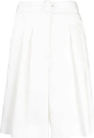 Pleated Bermuda Shorts