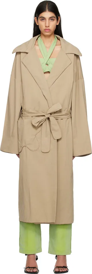 AVAVAV SSENSE Exclusive Beige Barbara Trench Coat