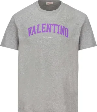 Valentino Logo Printed Crewneck T-Shirt