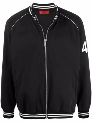 Logo Sleeve Bomber Jacket