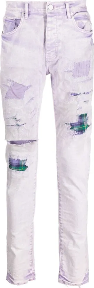 Distressed Low-Rise Skinny Jeans