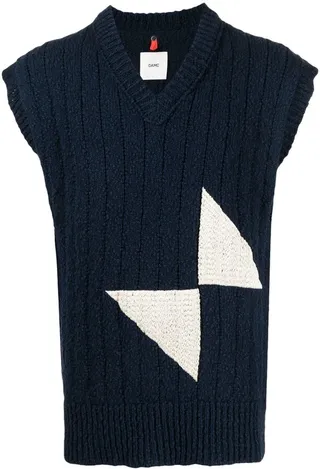 Panelled Knitted Vest