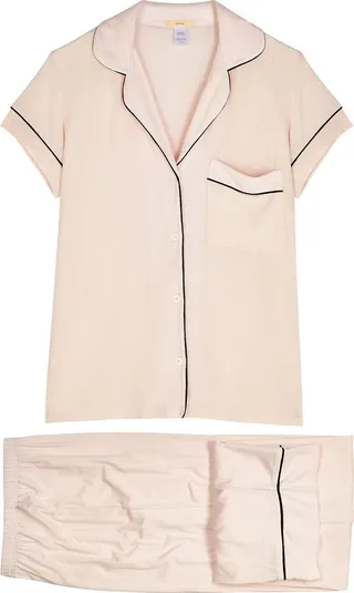Eberjey Gisele Light Pink Jersey Pyjama Set