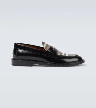 Vintage Check leather loafers