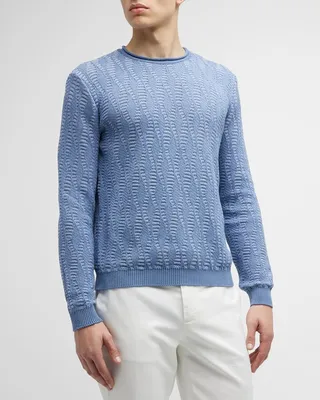 Men's Cotton Knit Crewneck Sweater