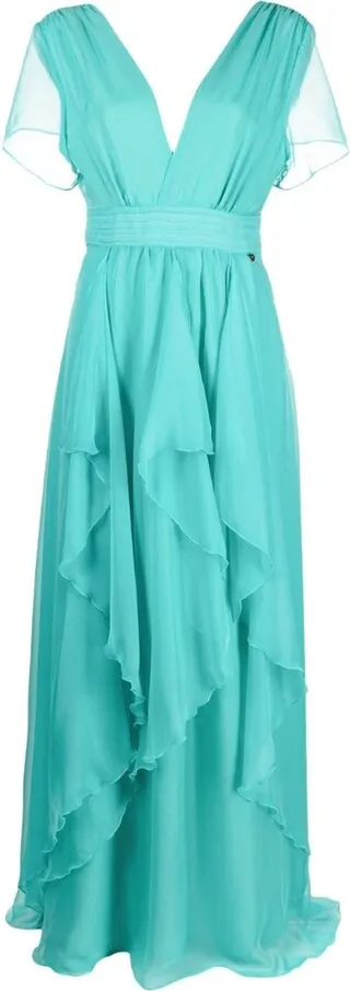 V-neck long dress