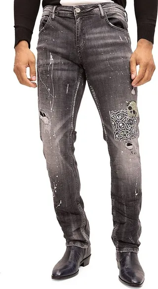 Splatter Paint Patchwork Jeans