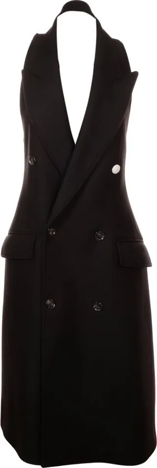 MM6 Maison Margiela Double-Breasted Midi Vest Dress