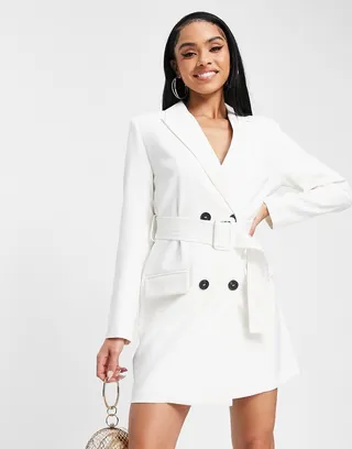 4th & Reckless Mini Blazer Dress In White