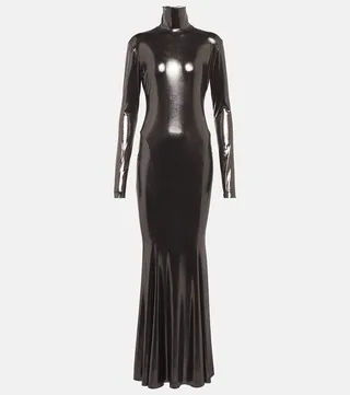 Fishtail jersey gown