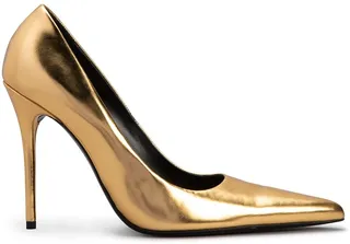 Mirror Calfskin Stiletto Pumps