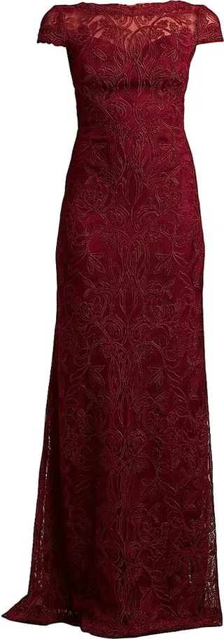 Floral Corded-Lace Gown