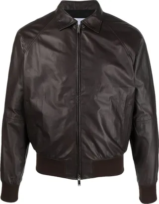 Leather Bomber Jacket