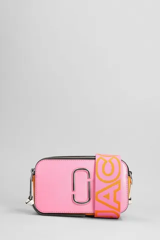 The Snapshot Shoulder Bag In Rose-pink Leather