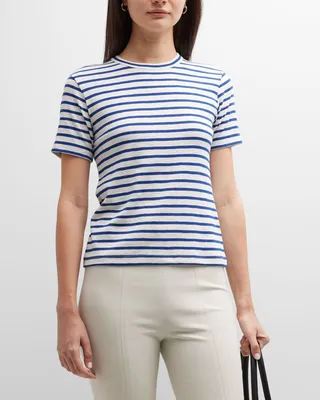 Striped Short-Sleeve Crewneck T-Shirt