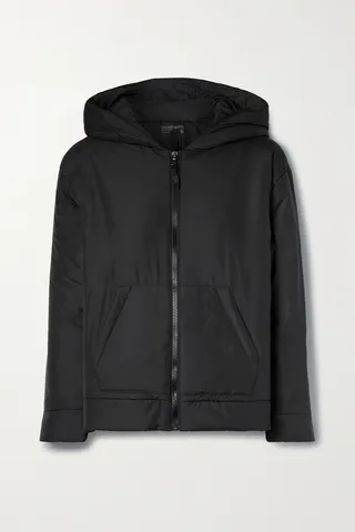 James Perse - Hooded Quilted Padded Shell Jacket - Black