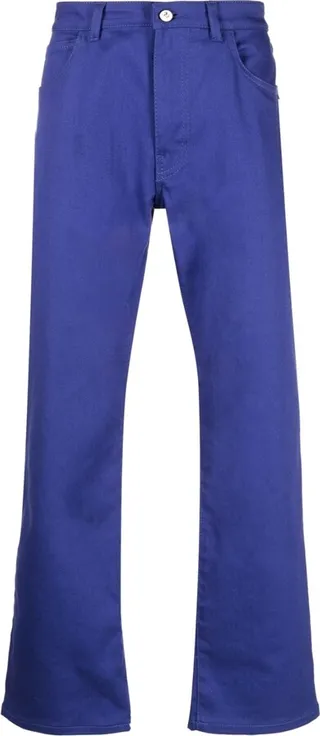 Logo-Plaque Straight-Leg Trousers
