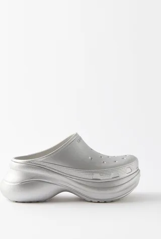 X Crocs Metallic-rubber Clogs