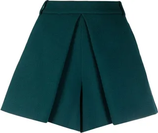Tailored Pleated High-Waisted Shorts