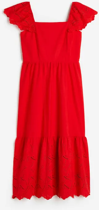 Dress with Eyelet Embroidery