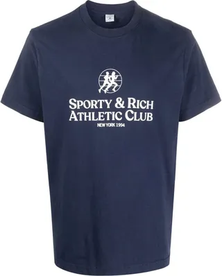 Athletic Club-print cotton T-shirt
