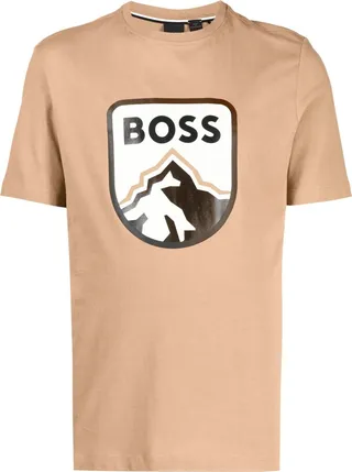 logo-print jersey T-shirt
