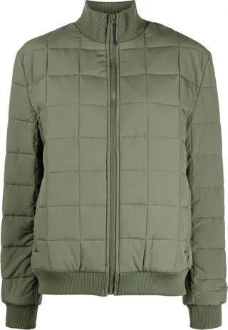 High-Neck Quilted Jacket
