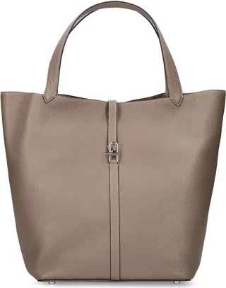 Leather tote bag