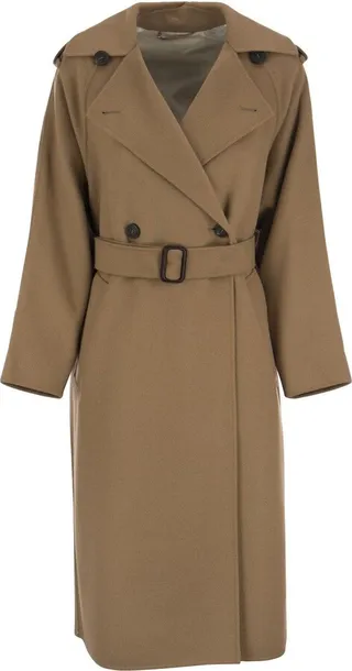 Double Breasted Belted Coat