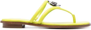 Logo-Plaque Thong-Strap Slides