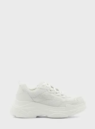 Textured Patent Chunky Sneaker