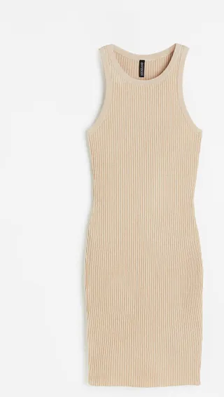 Rib-knit Bodycon Dress